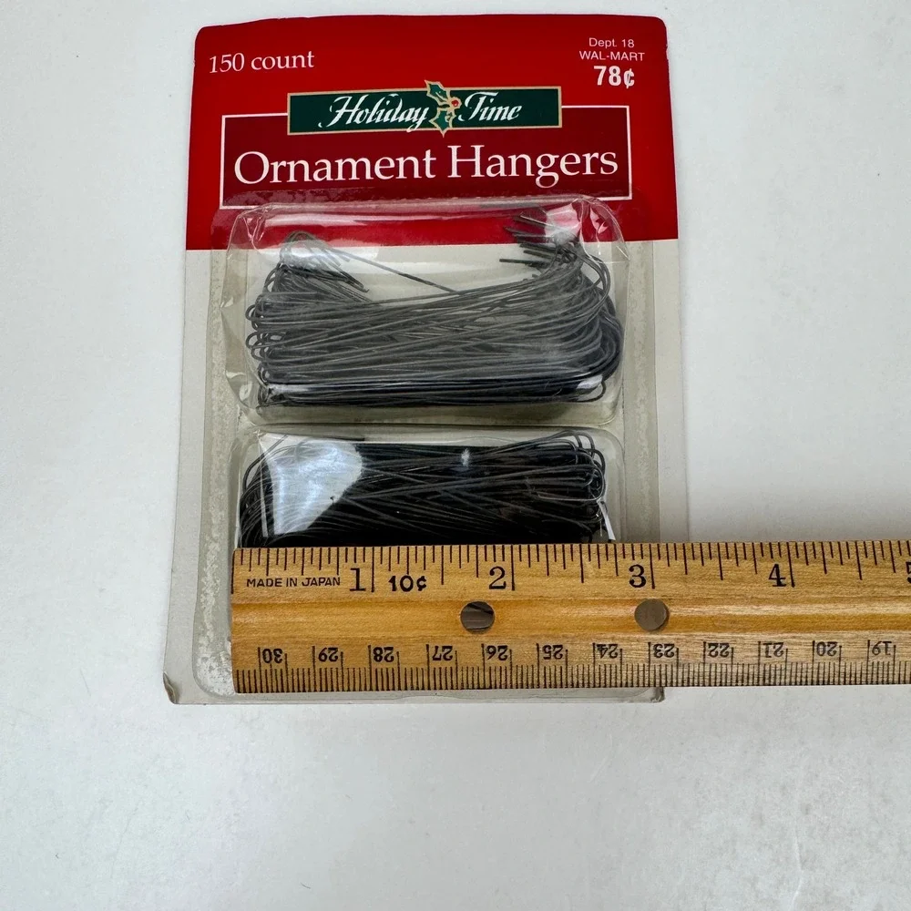 Sealed 150 Vtg Christmas Holiday Time Ornament Hangers Metal Walmart Made Taiwan